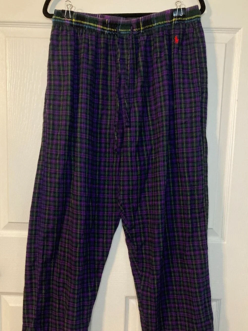 Polo Ralph Lauren Men's Purple Plaid Sleepwear Pajama Pants 100% Cotton - Size M